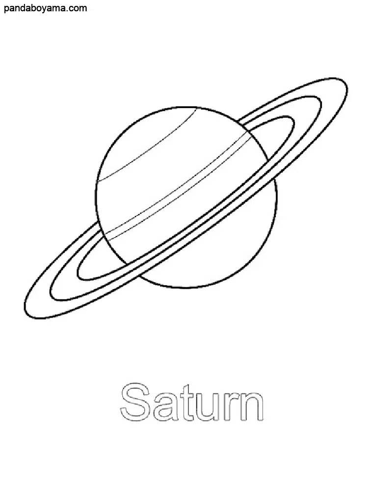 Satürn Gezegen boyama sayfası