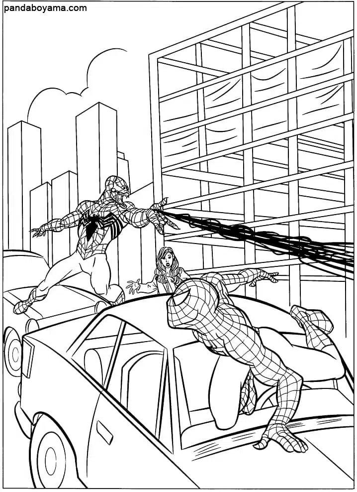 Örümcek Adam Kahraman boyama sayfası