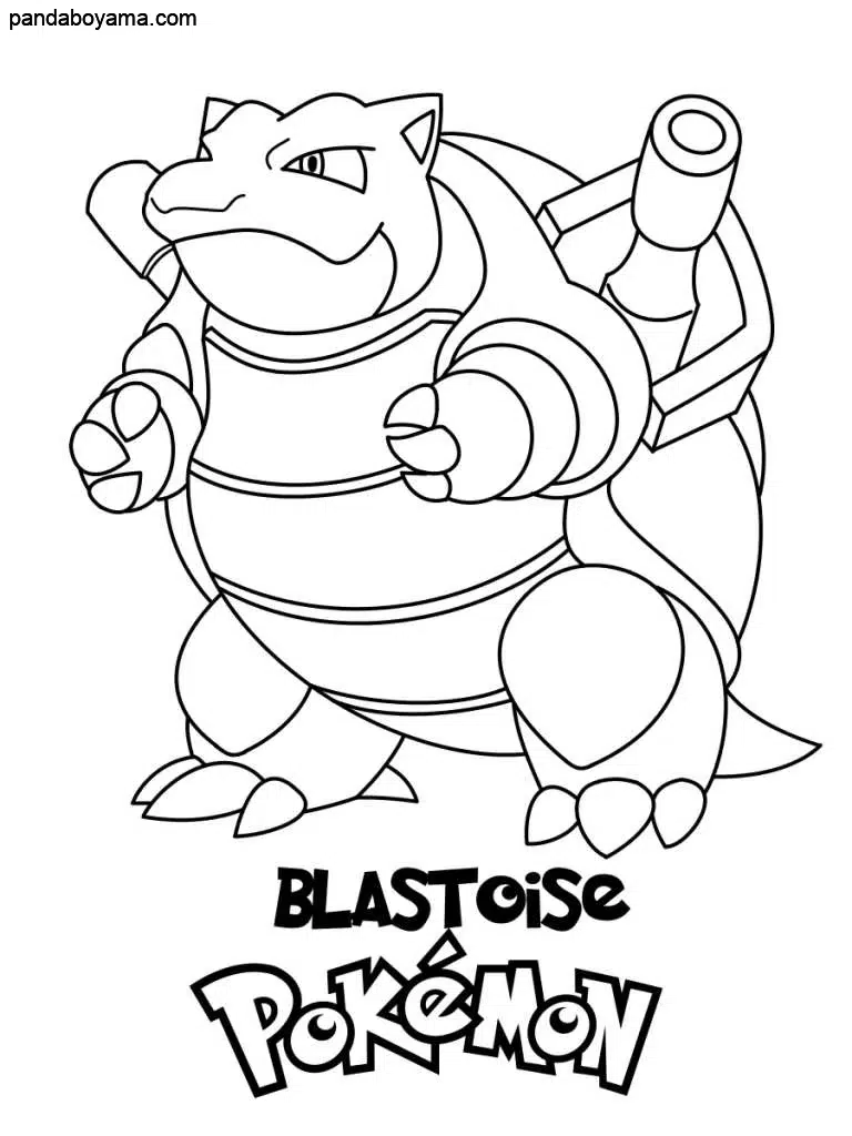 Blastoise Pokemon boyama sayfası