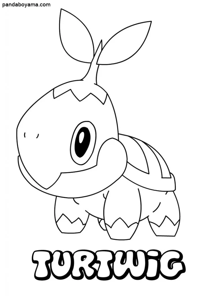 Turtwig Pokemon boyama sayfası