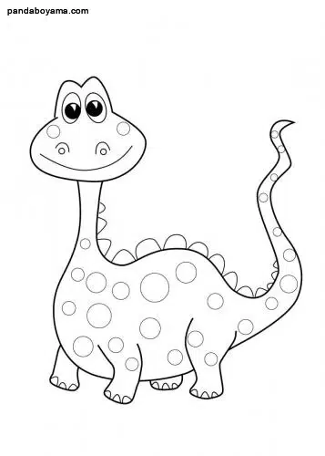 Komik Suratlı Dinozor boyama sayfası