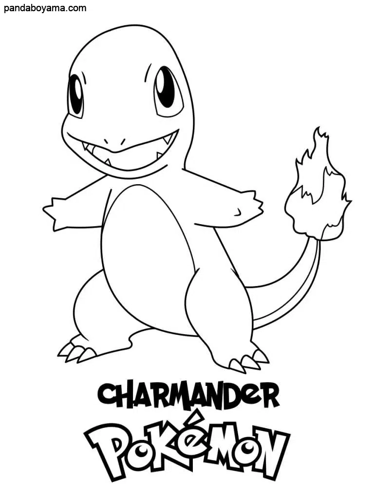 Charmander Pokemon boyama sayfası