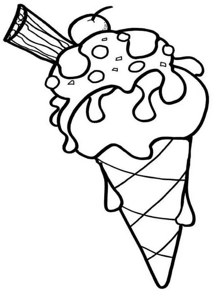 A4 Dondurma boyama sayfası
