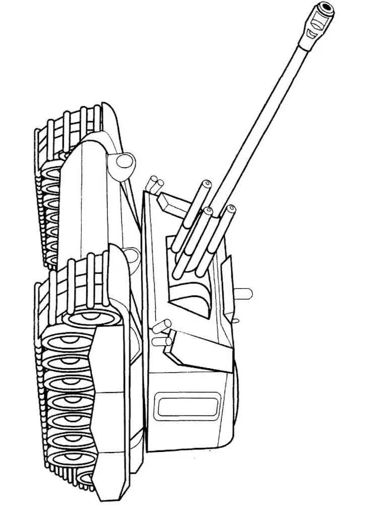 Askeri Tank Çizimi boyama sayfası