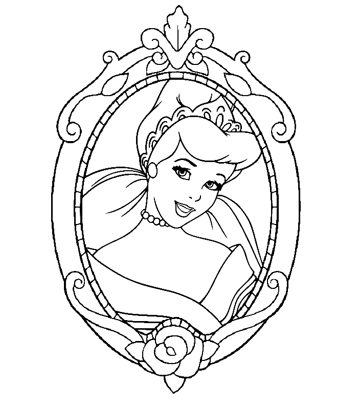 Prenses Sindirella boyama sayfası
