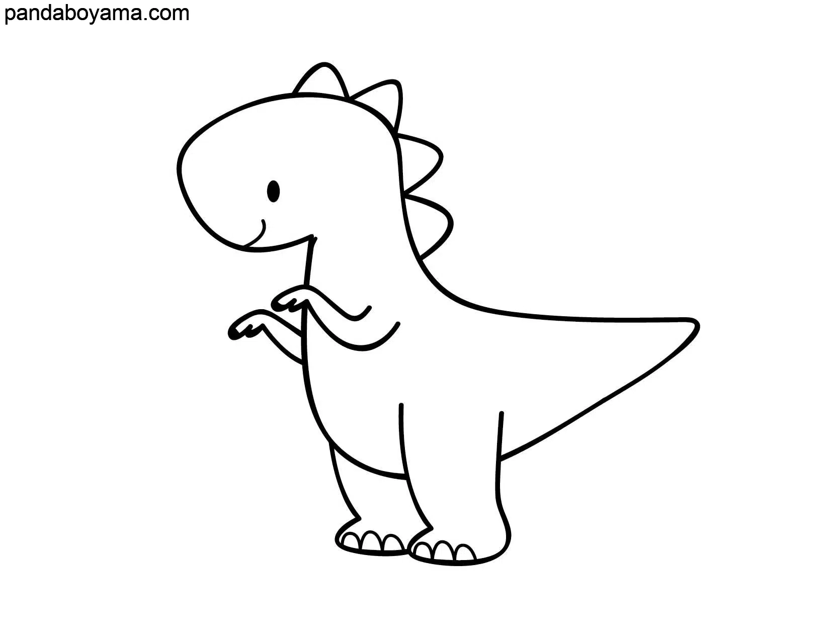 Kolay Dinozor boyama sayfası