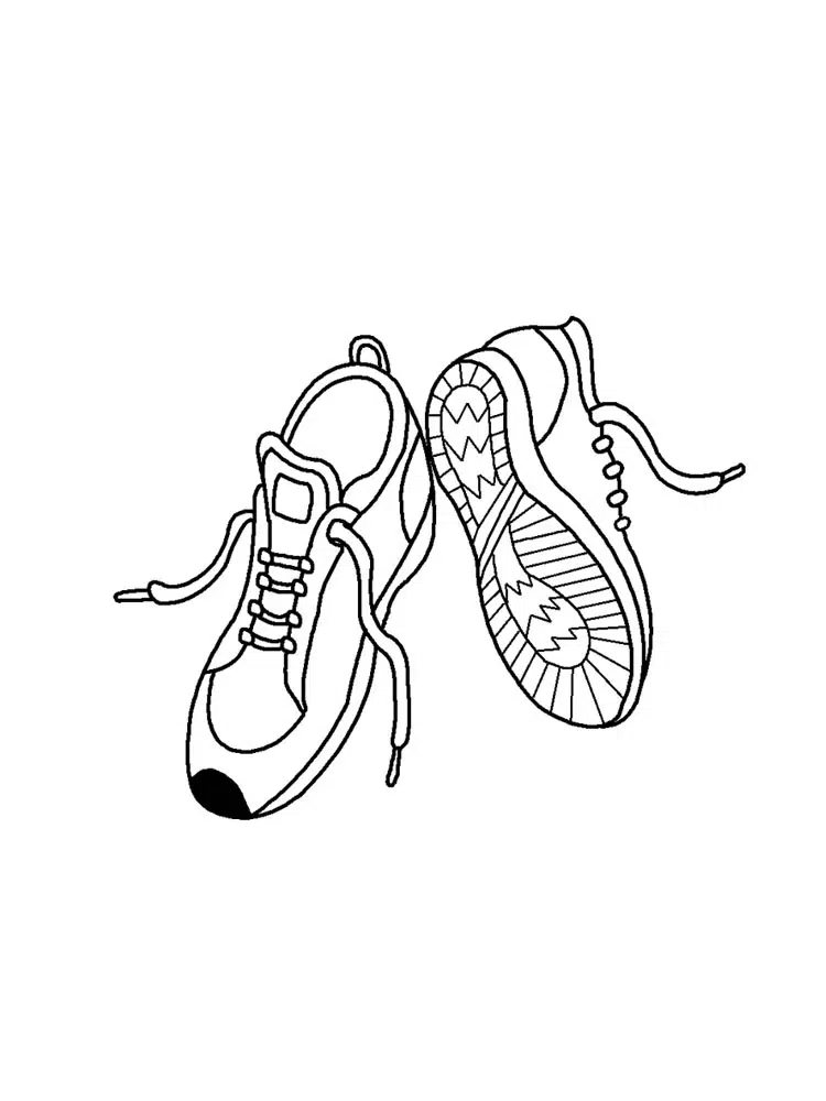 Spor Ayakkabı boyama sayfası