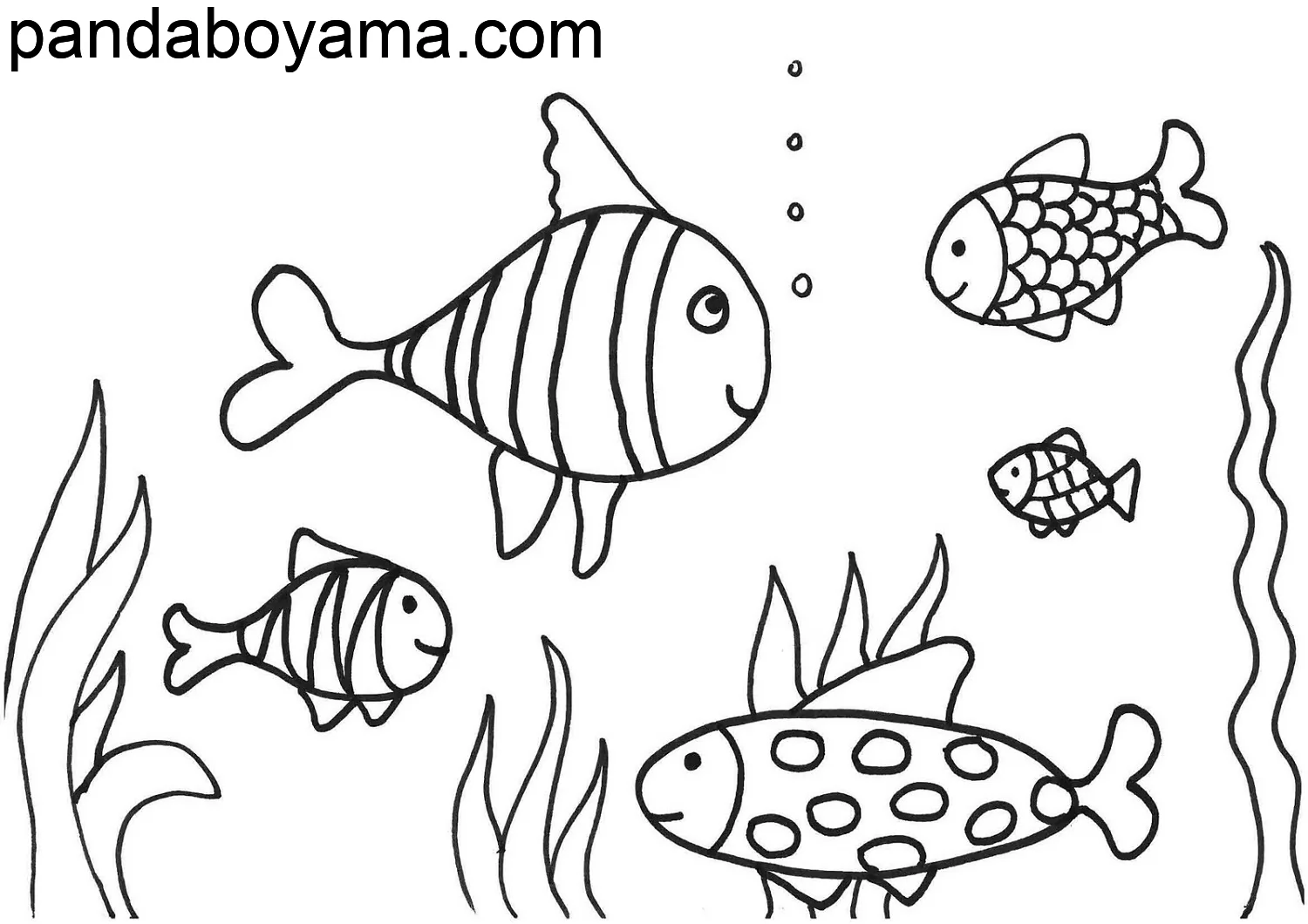 Balık Akvaryum boyama sayfası