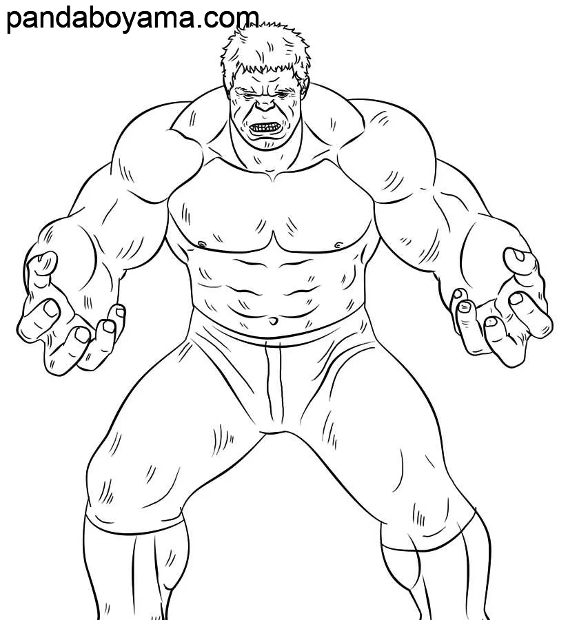 Kahraman Hulk boyama sayfası