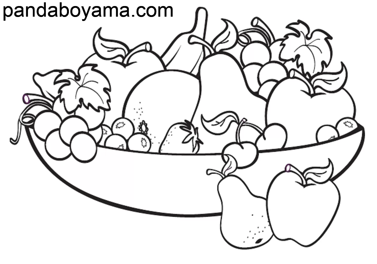Meyve Sepeti boyama sayfası