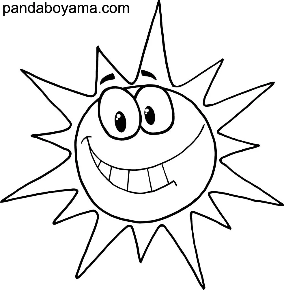 Oyuncu Güneş boyama sayfası