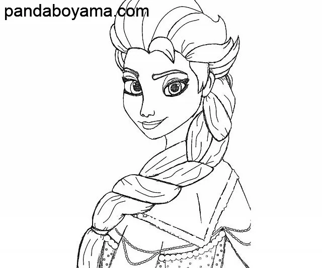 Çizim Elsa boyama sayfası