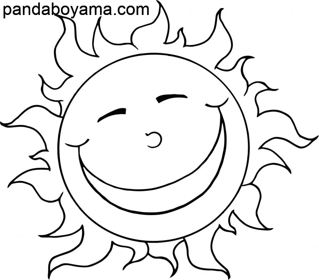 Mutlu Güneş boyama sayfası