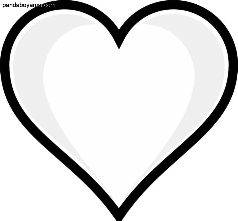Basit ve Kolay Kalp boyama sayfası
