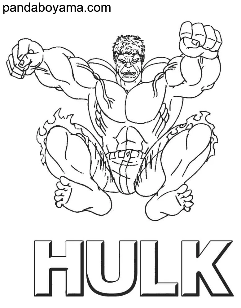 En Sevilen Hulk boyama sayfası