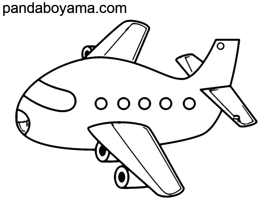 Tatlı Uçak boyama sayfası