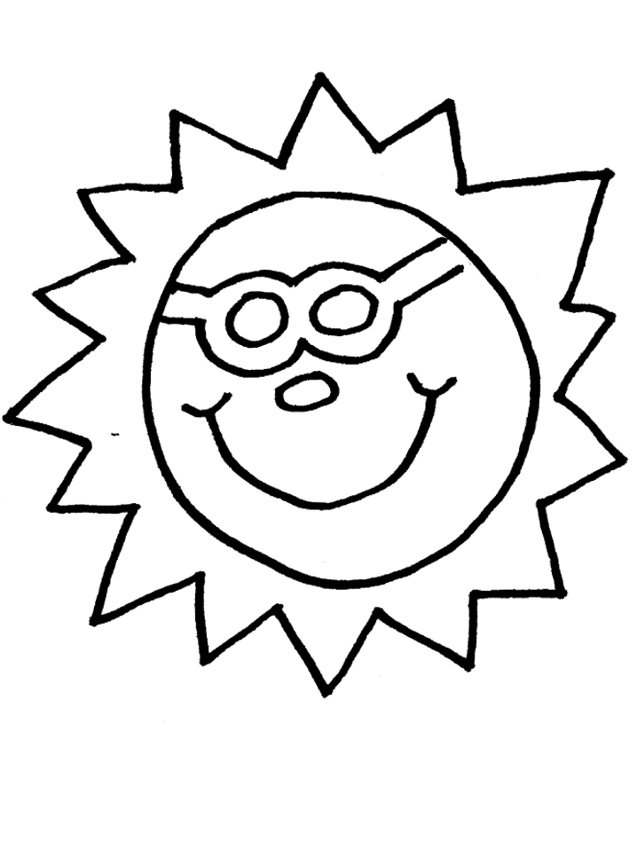 Gözlüklü Güneş boyama sayfası