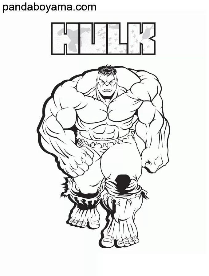 Süper Hulk boyama sayfası