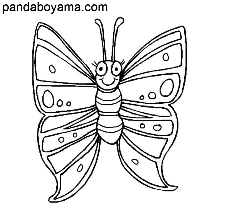 Komik Kelebek boyama sayfası