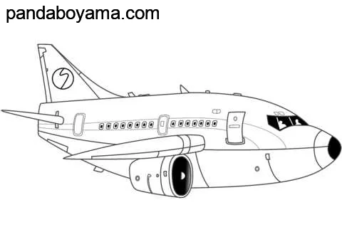 Yolcu Uçağı boyama sayfası
