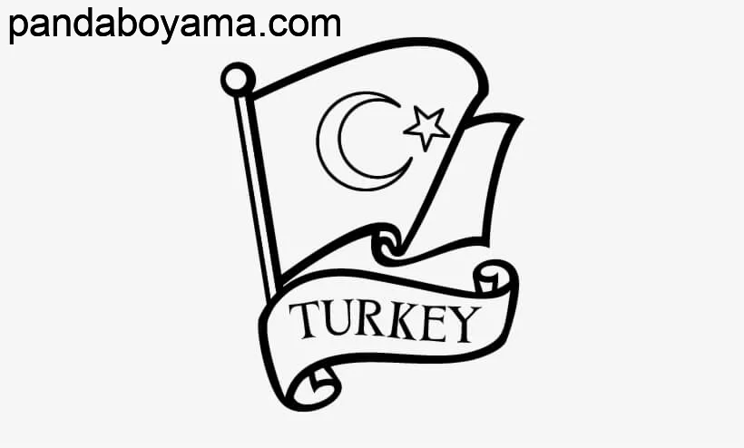 Bayrak Türkiye Yeni boyama sayfası