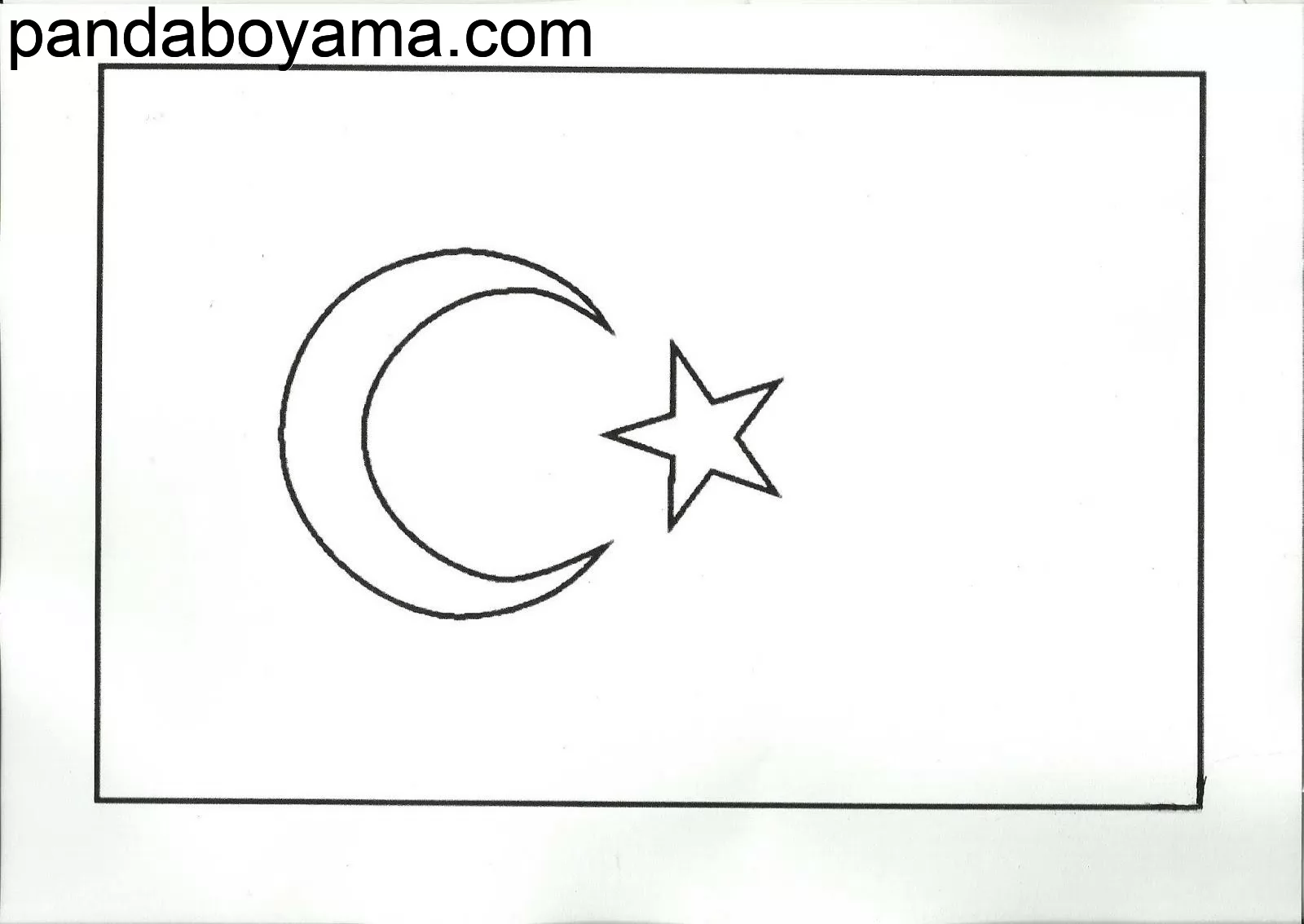Türk Bayrağı boyama sayfası