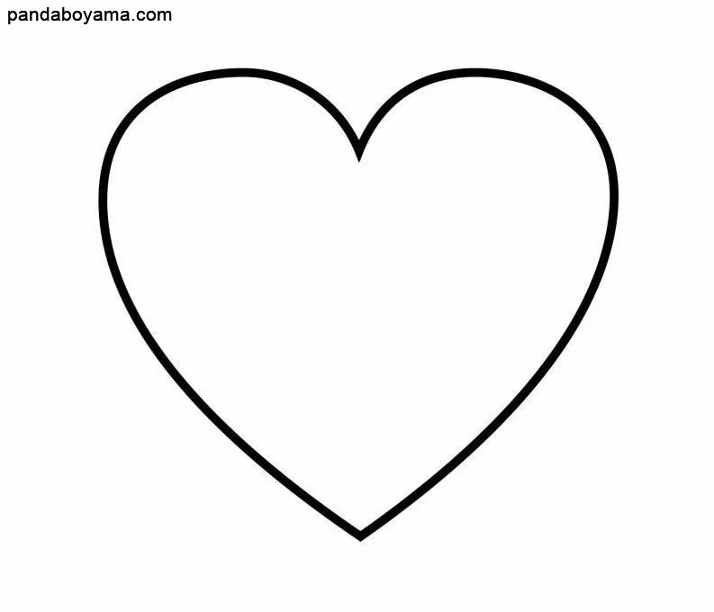 Kalp Şekli boyama sayfası