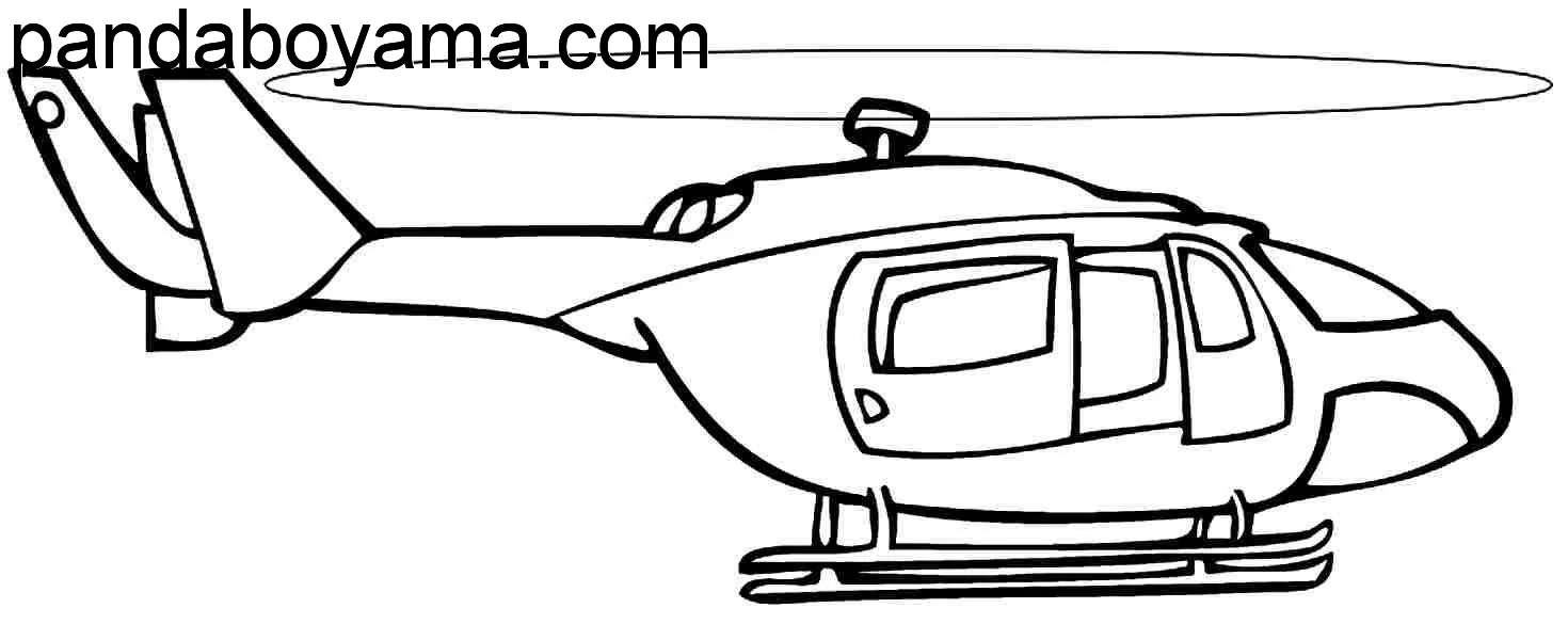 Helikopter 1 boyama sayfası