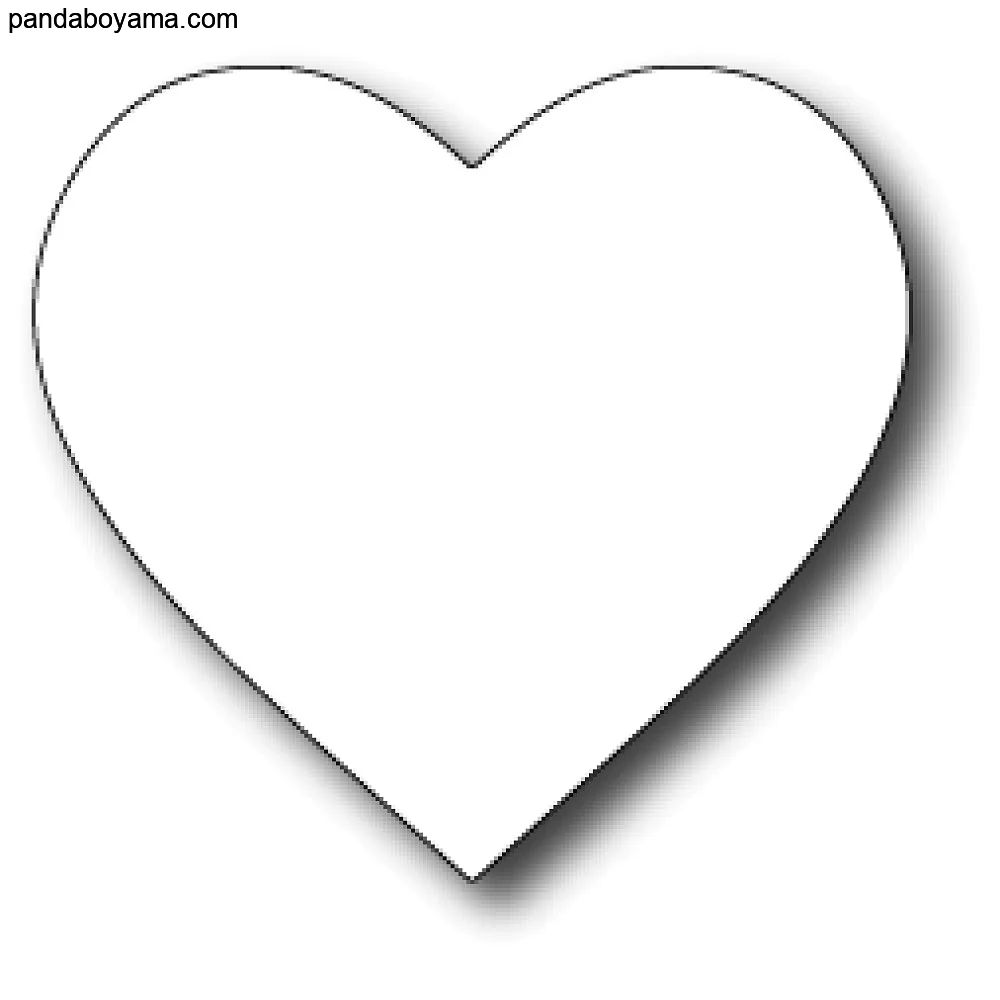 Basit Kalp Çizimi boyama sayfası