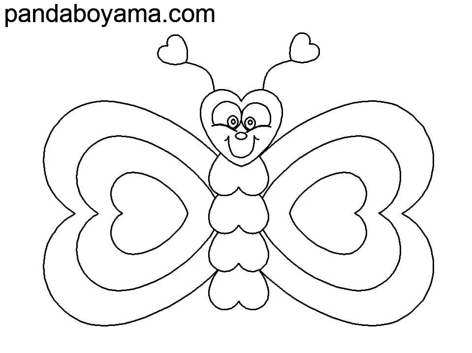 ilkokul 1 Kelebek boyama sayfası