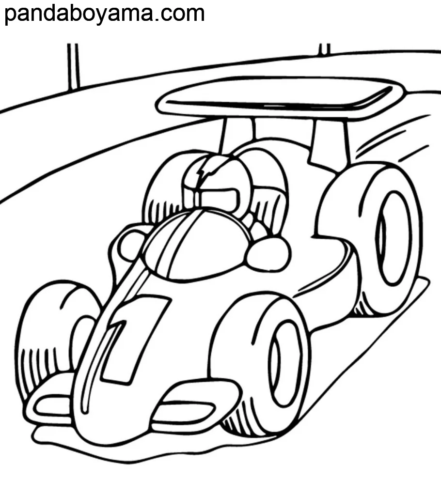 Formula 1 Araba boyama sayfası