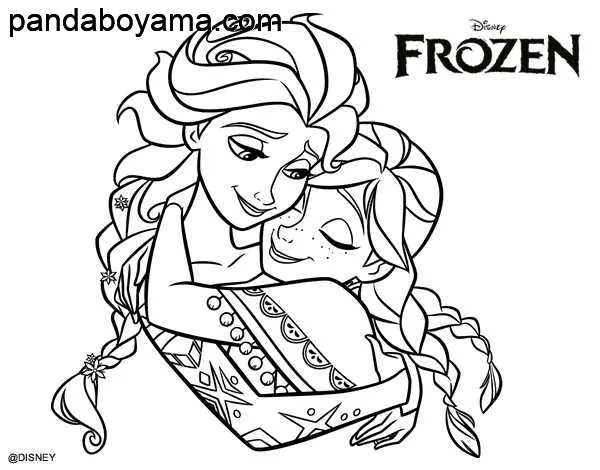Frozen Elsa ve Anna boyama sayfası